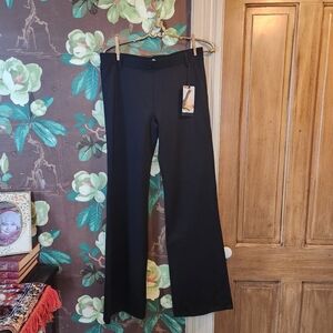 Betabrand Dress Pant Yoga Pants Black Long Length Pull-On Stretch NWT